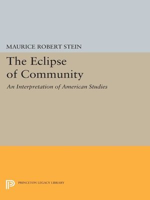 cover image of The Eclipse of Community